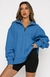 Camisolas femininas com zíper de cor sólida outono inverno pulôveres casuais - comprar online