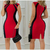 Mini vestido sexy com bainha feminina, sem mangas, pacote quadril. na internet