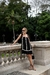 Vestido babados em crepe preto curto - comprar online
