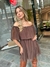 Vestido boho chic marrom na internet