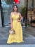 Vestido Longo Boho com Detalhes de Babados AMARELO - Três Chic BH