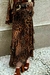 Saia midi animal print em tule