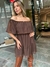 Vestido boho chic marrom - comprar online