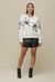 Cardigan Tricô Detalhes Bicolor OFF-WHITE - loja online