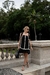 Vestido babados em crepe preto curto na internet