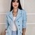 Blazer Feminino Casaquinho Alfaiataria Casaco Social Com Botão Lindo - comprar online