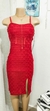 Vestido Festa vermelho com Fenda na Frente - comprar online