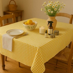 Mantel cuadrille amarillo - comprar online