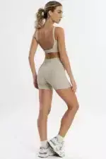 Shorts Perpétua Kraft Canelado na internet