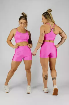 Short Curto Básico Kebra Kexo Rosa Gloss - loja online