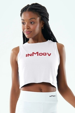 Cropped Branco Com Vermelho