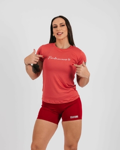 CAMISETA FEM VISCO PWRDMANIACAS GOIABA