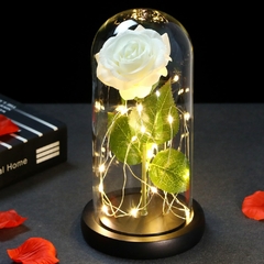 Rosa Eterna Galáxia Encantada de LED com Cordão de Luzes de Fada em Cúpula - loja online