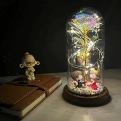 Rosa Eterna Galáxia Encantada de LED com Cordão de Luzes de Fada em Cúpula - comprar online