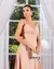Vestido Madrinha Festa Longo Marsala Alça Fina Crepe 1201 - loja online