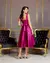 Vestido Acetinado Midi Casamento Civil Noiva Branco 1203 - Moda4Dress