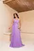 Vestido Lurex Decote V Godê Plissado