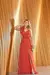 Imagem do Vestido Festa Um Ombro Até Plus Size Nude Coral Marsala