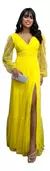 Vestido Tule C/ Manga Coleção Mais De 10 Cores 1070