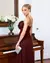 Vestido Festa Longo Lurex Rosé Marsala Ou Branco Brilho 1142