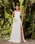 Vestido Festa Branco Noiva Casamento Civil Fenda Crepe 1205 na internet