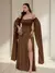 Vestido Mousseline Com Véu Nos Ombros Várias Cores 1211 - loja online