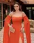 Vestido Mousseline Com Véu Nos Ombros Várias Cores 1211 - loja online