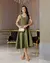 Vestido Acetinado Midi Casamento Civil Noiva Branco 1203 - Moda4Dress