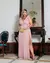 Vestido Festa Lurex De Amarrar Plus Size Modelo 1078P - Moda4Dress