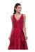 Vestido Festa Madrinha Mãe Noiva Bordado Decote V Acetinado