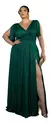 Vestido Manga Curta Longo E Decote V Varias Cores 1129P - comprar online