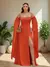 Vestido Mousseline Com Véu Nos Ombros Várias Cores 1211 na internet