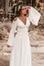 Vestido Manga Longa Noiva Em Mousseline 1051 na internet