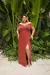 Vestido Festa Ombro À Ombro Marsala Serenity Rosé P Até Plus 1197P - Moda4Dress