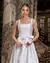 Vestido Acetinado Midi Casamento Civil Noiva Branco 1203 - loja online