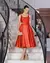 Vestido Acetinado Midi Casamento Civil Noiva Branco 1203 - Moda4Dress