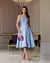 Vestido Acetinado Midi Casamento Civil Noiva Branco 1203