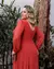 Vestido Festa Madrinha Formatura Marsala Ou Coral Plus Size 1180P - Moda4Dress
