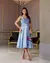 Imagem do Vestido Acetinado Midi Casamento Civil Noiva Branco 1203