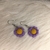 Brincos flores lilases