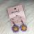 Brincos flores lilases - comprar online