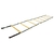 Escada de Agilidade ACTE T58 com 8 Degraus 50 cm Amarelo