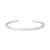 Bracelete Joemi Liso Ródio Branco Semijoia