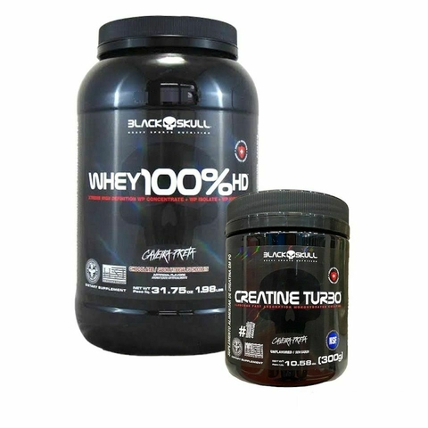 Combo Hipertrofia Black Skull: Whey + Creatina - comprar online
