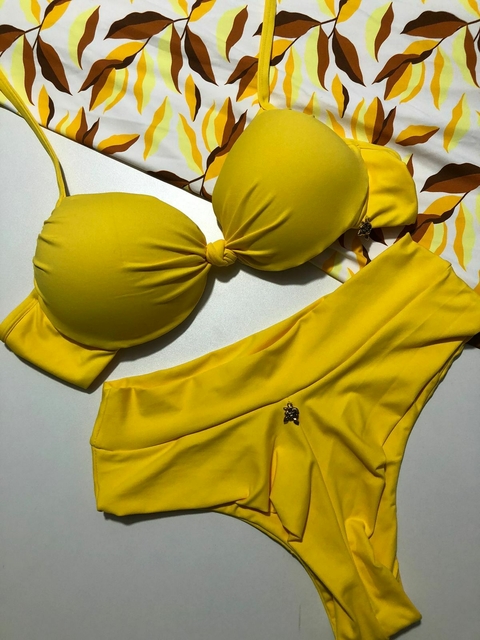 Top Rosy nó e calcinha hotpants fio duplo