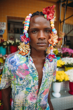 Par de Flores Paetês - comprar online