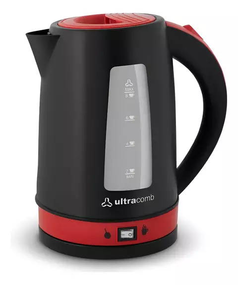 Pava Eléctrica Ultracomb PE-4907 Negra y Rroja 2L