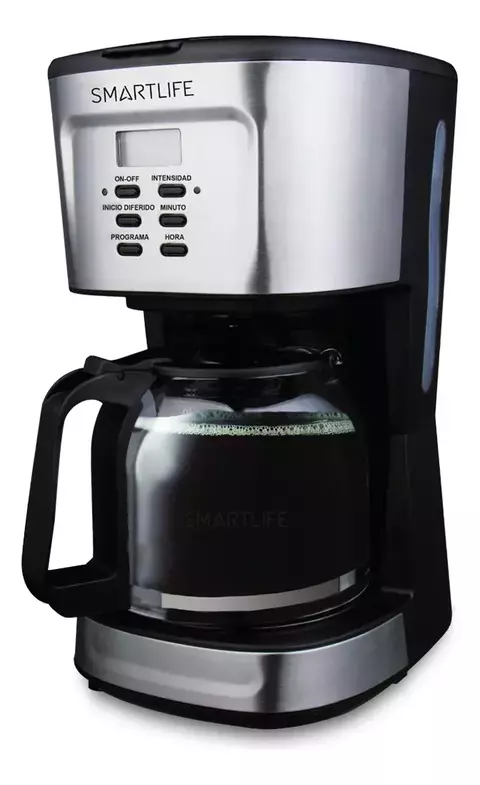 Cafetera Smartlife SL-CMD1095 Automática Acero Inoxidable y Negra de Filtro
