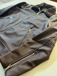 Campera de cuero marron en internet