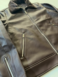 Campera de cuero marron - JHwear